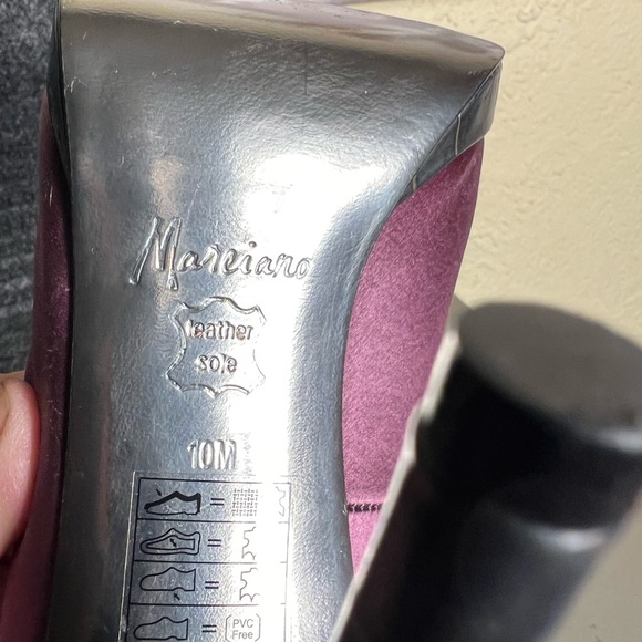 MARCIANO GUESS R- LIANNE Purple Multi RUNWAY SHOES Heels size 10 with box retro - Picture 7 of 15